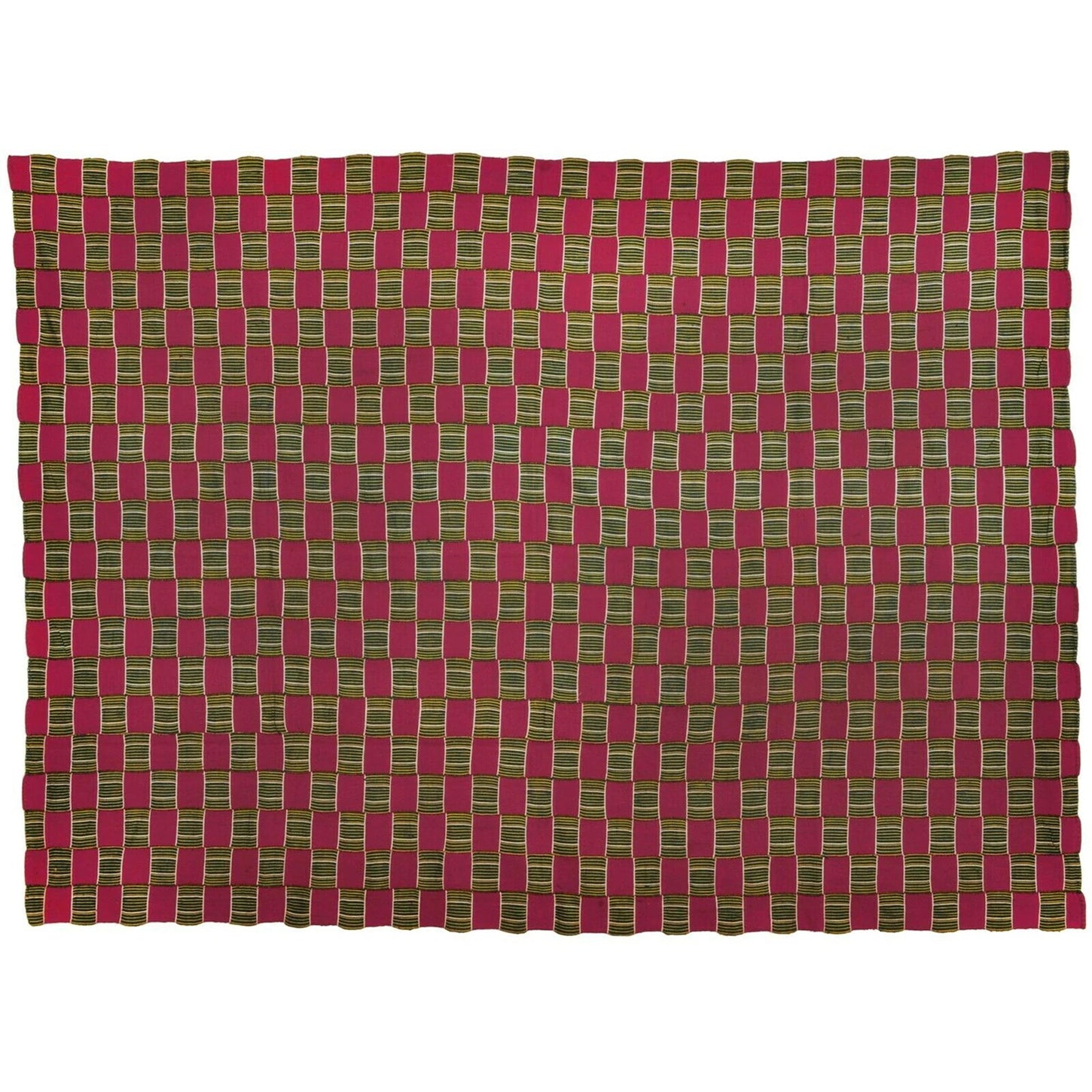 Vintage Handwoven Ewe Kente Cloth – Woman Size 69″×50″