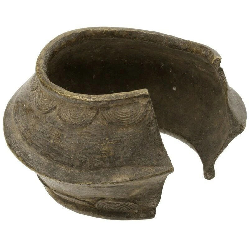 Antique African Brass Bronze Cuff Bracelet Currency Akan Fulani Ghana Ethnic Art
