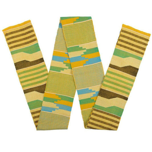 Genuine Ashanti Kente Scarf - Handwoven Ghanaian Heritage