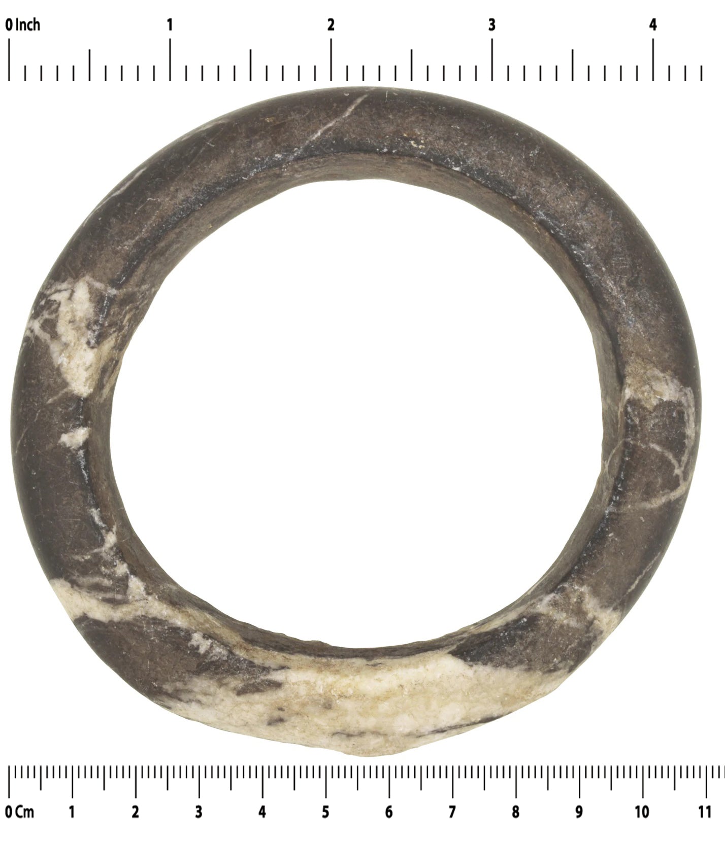 Antique West African Stone Granite Bracelet Armband Currency Mali Dogon Sahara - fine detail view