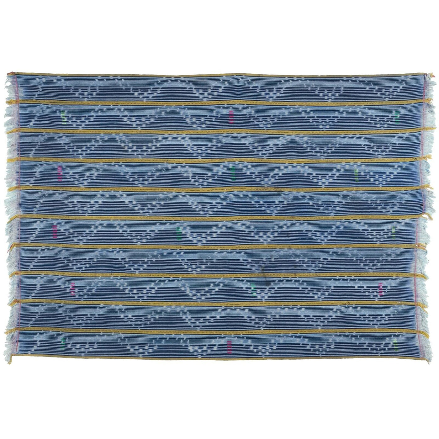 Vintage African Ivory Coast Baule Hand Woven Cloth Textile Home Decoration