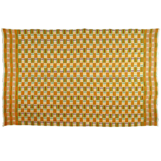 Handwoven Ashanti Kente – Mid‑1900s Man Size, Authentic Ghana Cloth
