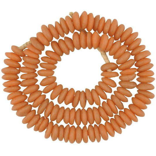 Authentic African Trade Beads: Krobo Glass Disks, Handmade In Ghana