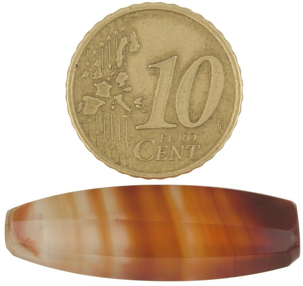 African Trade Antique Bead Agate Stone Faceted Handmade Old Idar Oberstein - alternate view