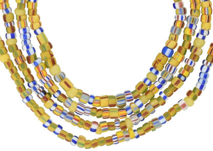 Antique Old Venetian Drawn Seed Glass Beads – Strand of 2–4 mm Trade Beads