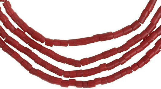 Unique Strand of Tiny 3 mm Red Old Venetian Seed Glass Trade Beads