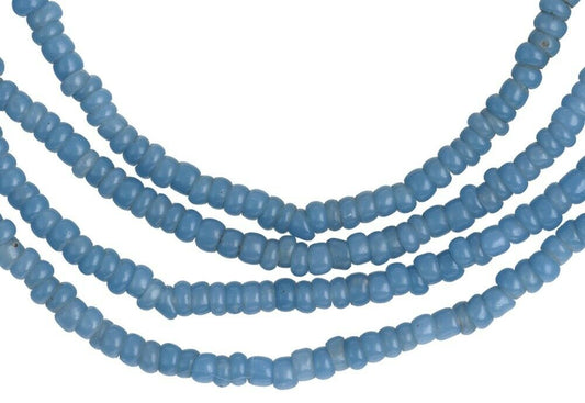 Unique Strand of Tiny 2–3 mm Blue Old Venetian Seed Beads Trade Strand