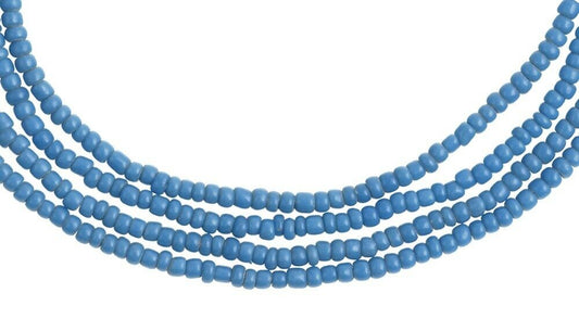 Old Blue 2 mm Venetian Seed Beads Strand – Authentic Conteria Trade Beads