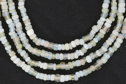 Opalescent Old Venetian Seed Beads Strand • Tiny 2‑4 mm Trade Beads