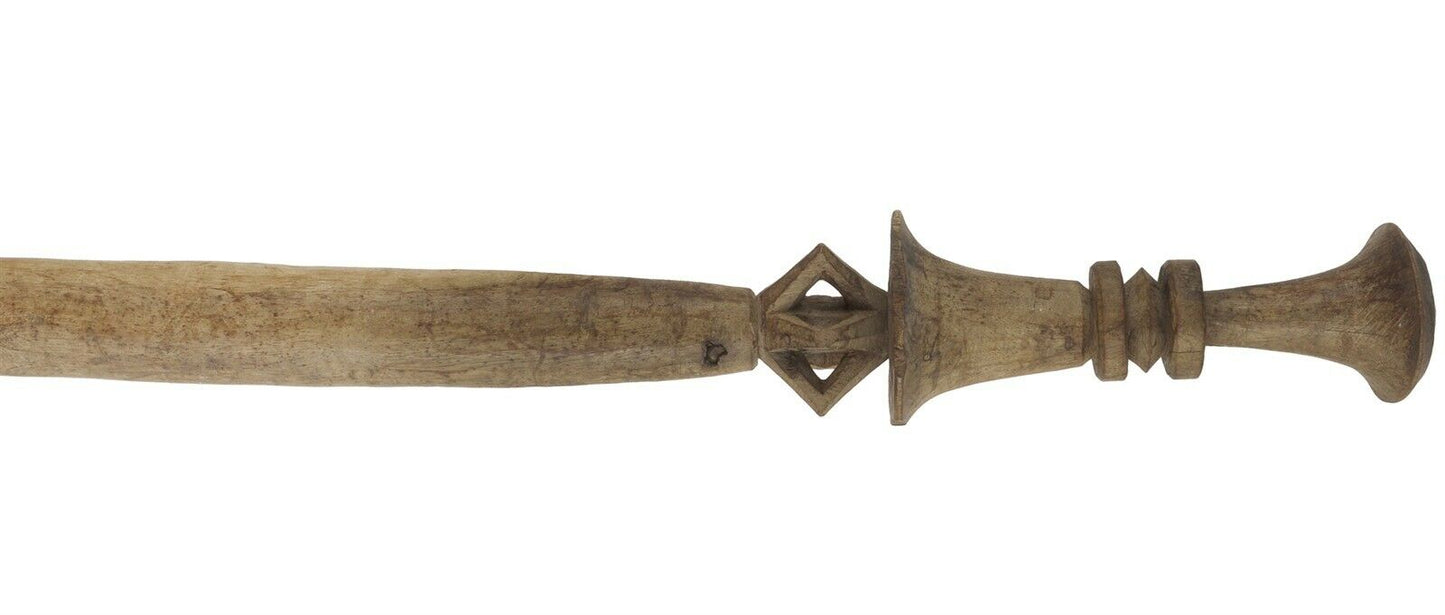 Tuareg Wooden Tent Post – 48″ Hand‑Carved Nomad Entrance Pole