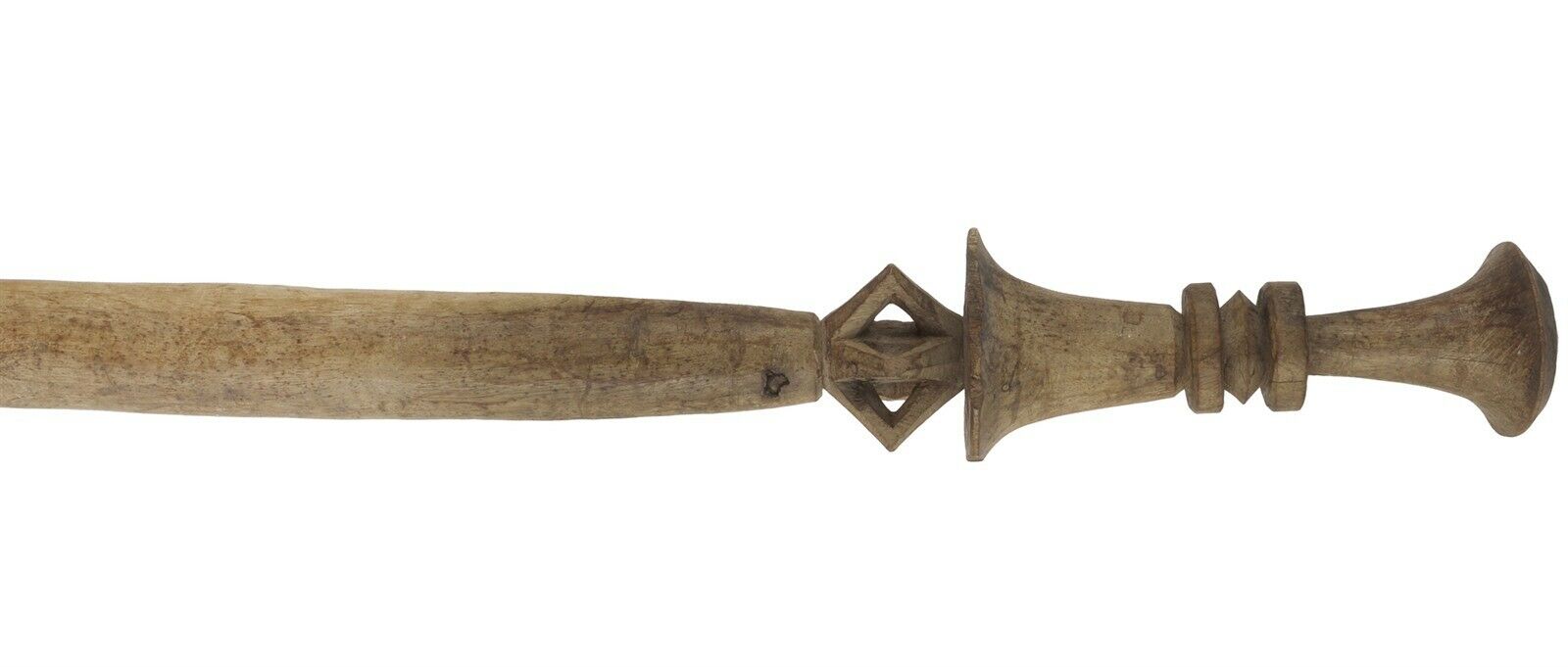 Tuareg Wooden Tent Post – 48″ Hand‑Carved Nomad Entrance Pole