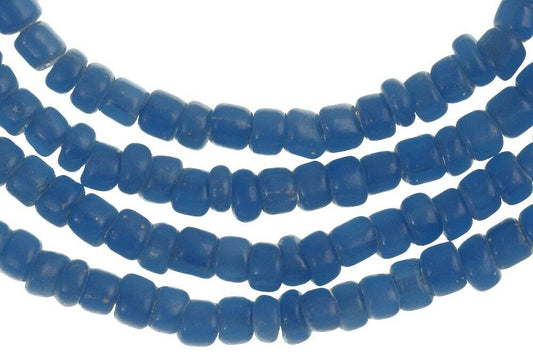 Old Venetian Drawn Seed Beads – Tiny 3 mm Blue Strand, Excellent Condition