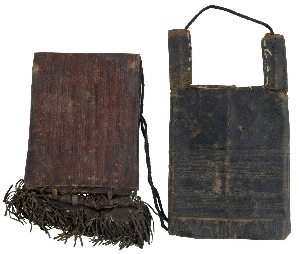 Authentic OLD Tuareg Leather Purse – Sahara Nomad Ethnic Wallet