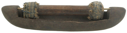 African Art Old Kente Loom Wooden Weaving Tool For Woven Cloth Ashanti Ghana - close-up