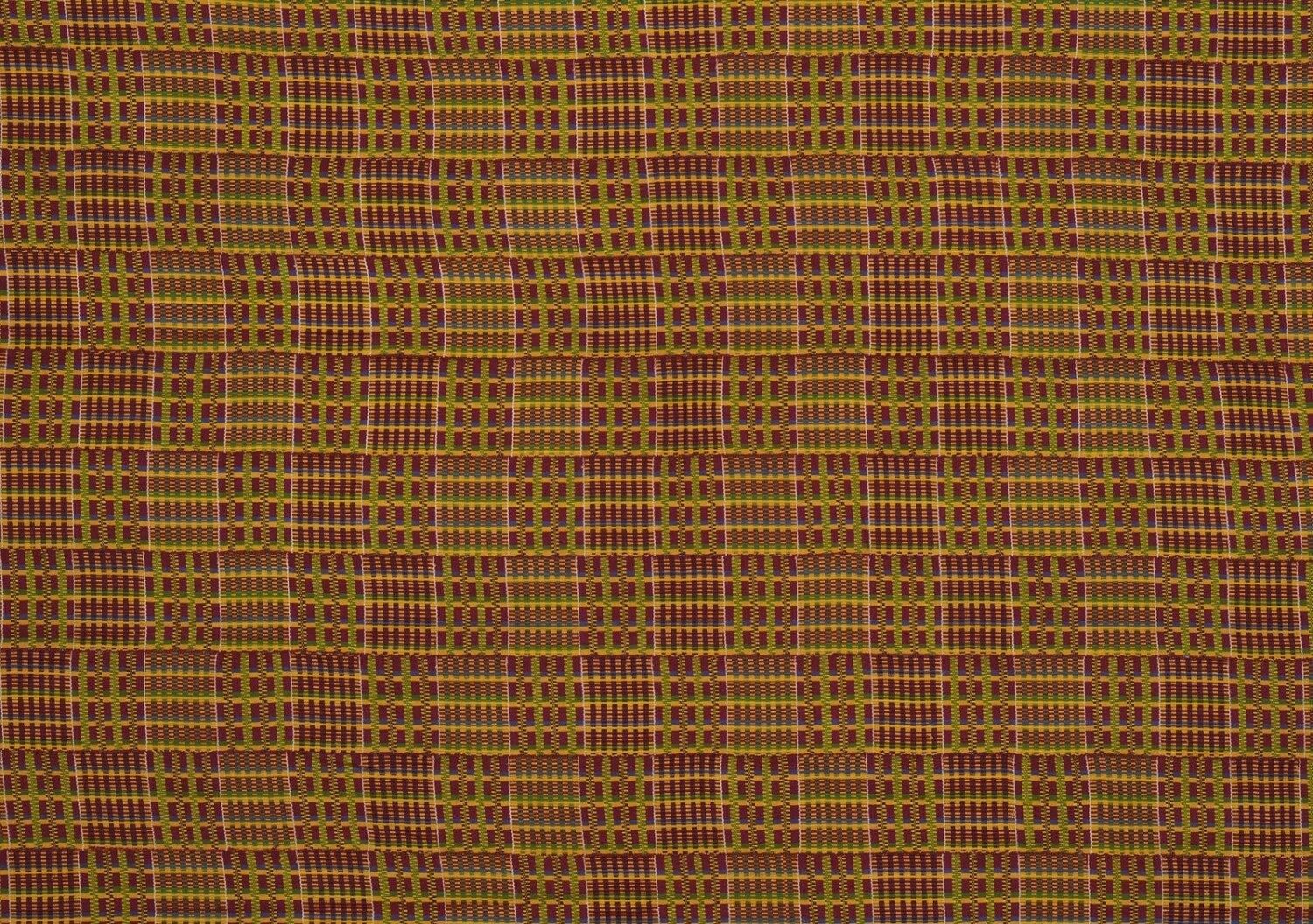 Rare Old Ghana Kente Hand Woven Cloth African Ashanti Asante Home Decoration Art - close-up
