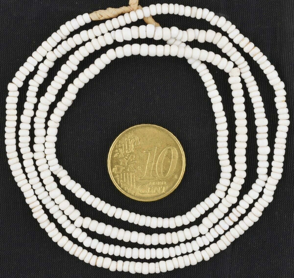 Old White Tiny 2–3 mm Venetian Seed Glass Trade Beads Strand