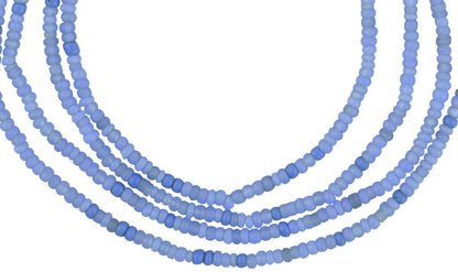 Exquisite Old Blue Venetian Seed Beads Strand – 2–3 mm Tiny Conteria Trade Beads