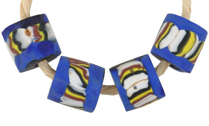 Antique Rare Venetian Millefiori Trade Beads - African Mosaic Beads - alternate view