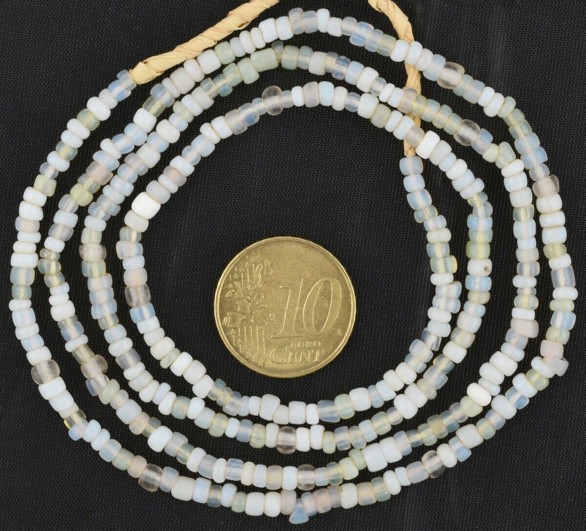 Opalescent Old Venetian Seed Beads Strand • Tiny 2‑4 mm Trade Beads