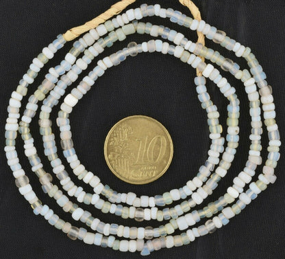 Opalescent Old Venetian Seed Beads Strand • Tiny 2‑4 mm Trade Beads