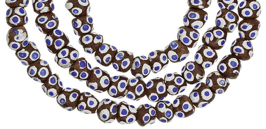 Vibrant African Trade Powder Glass Beads - Handmade In Ghana - alternate view