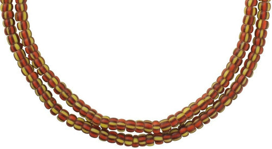 Old Small 5 mm Striped Venetian Seed Trade Beads Strand