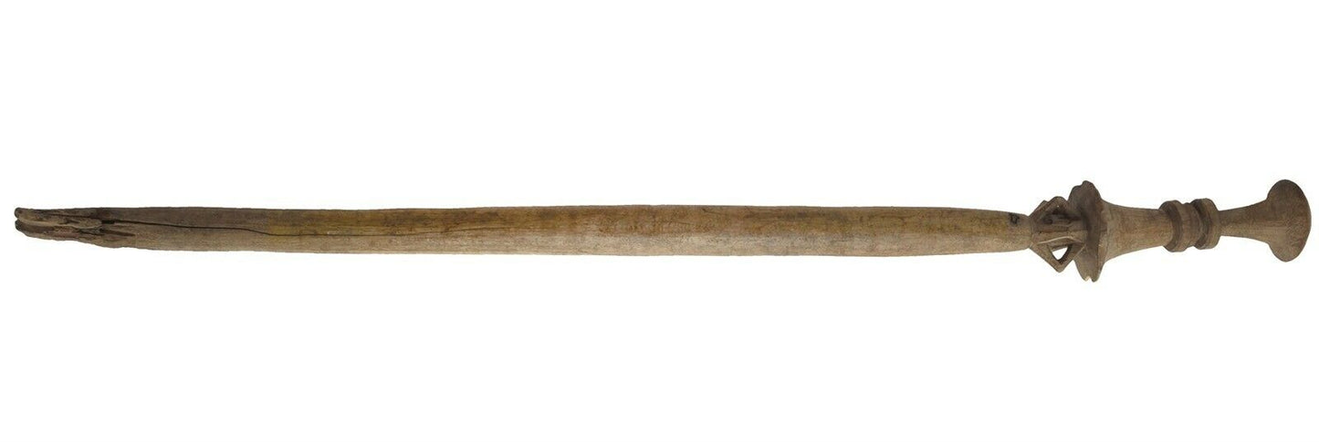 Tuareg Wooden Tent Post – 48″ Hand‑Carved Nomad Entrance Pole
