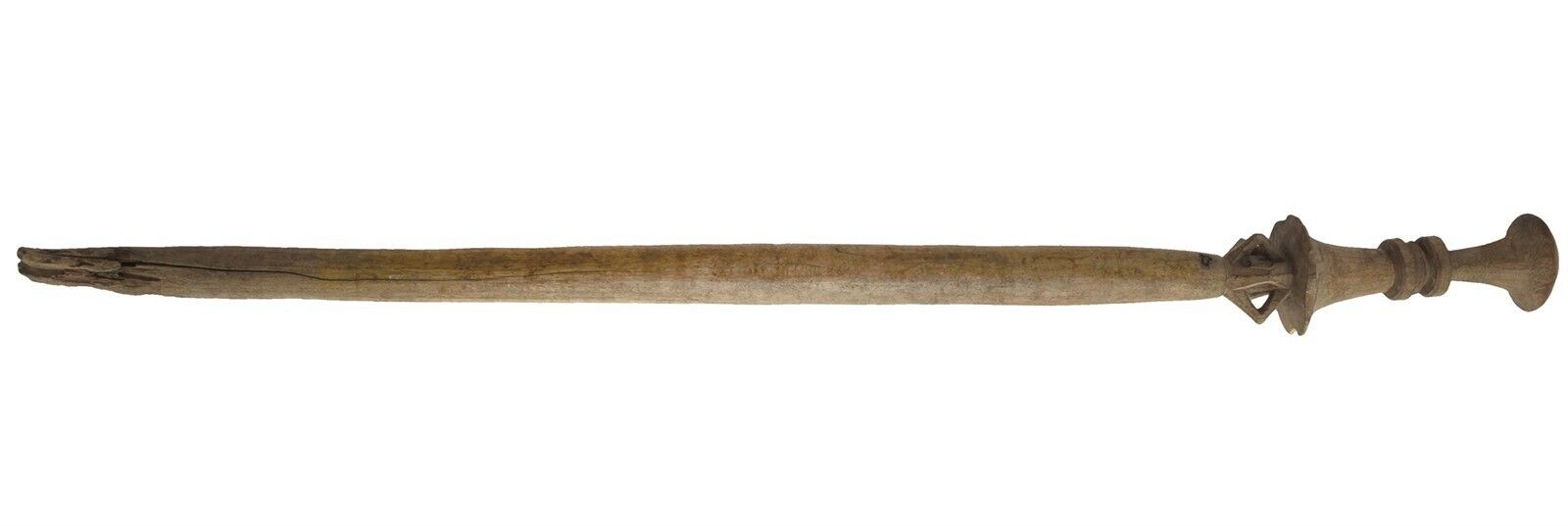 Tuareg Wooden Tent Post – 48″ Hand‑Carved Nomad Entrance Pole