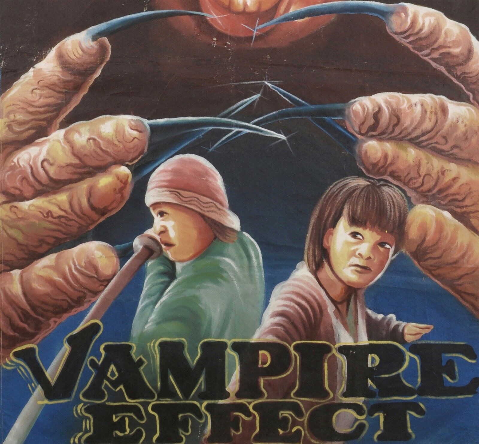 Vampire Effect - Authentic Hand-Painted Movie Poster From Ghana - close-up