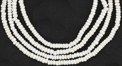 Old White Tiny 2–3 mm Venetian Seed Glass Trade Beads Strand