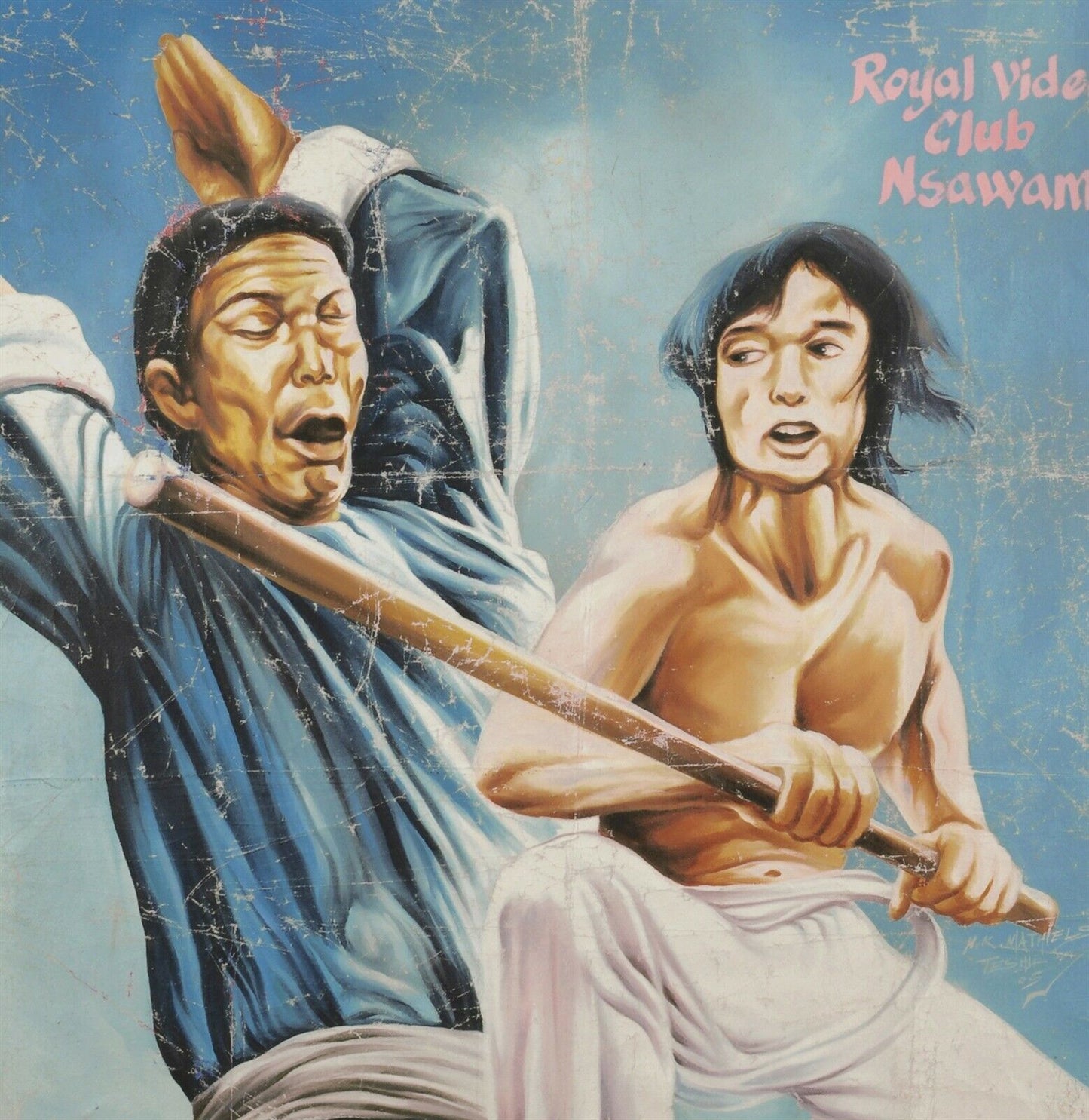 Monastery Martial Arts - Authentic Ghanaian Hand-Painted Movie Poster - alternate view
