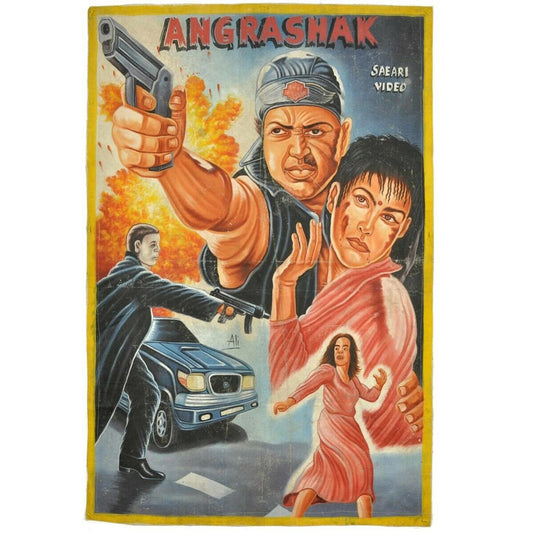 Authentic "Angrashak" Ghana Hand-Painted Movie Poster By Ali