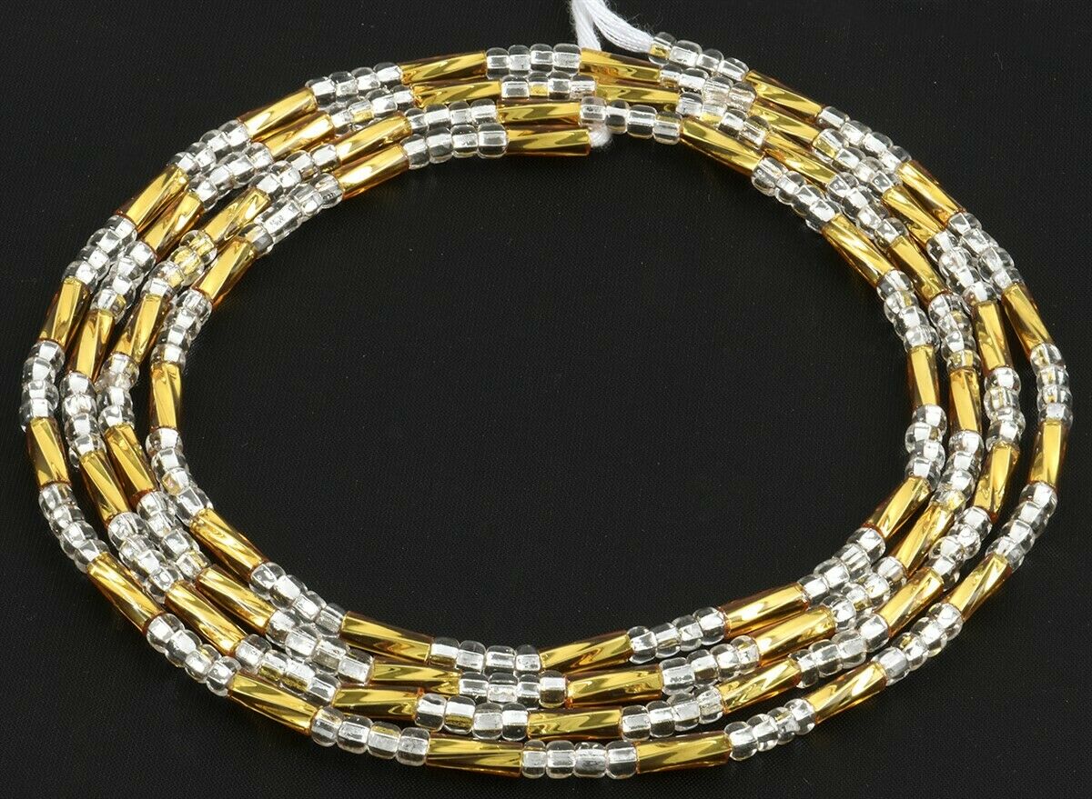 Waist Beads African Belly Chain Body Handmade Glass Jewelry Ghana - alternate view