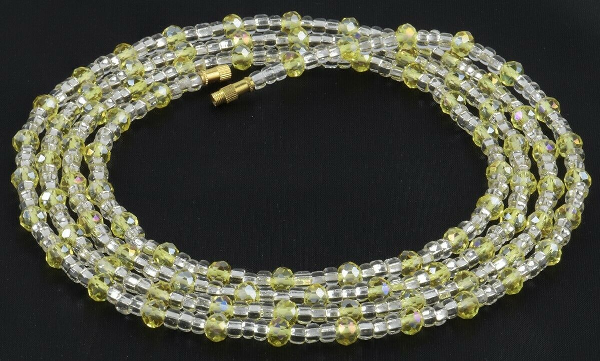 African Waist Beads Handmade Ghana Belly Chain African Body Jewelry - close-up