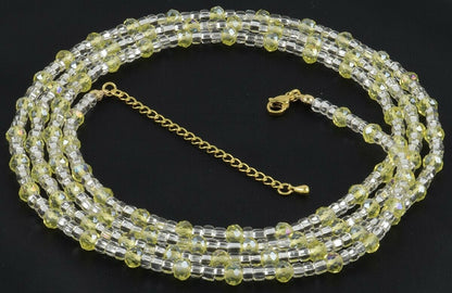 African Waist Beads Handmade Ghana Belly Chain African Body Jewelry - zoomed-in detail