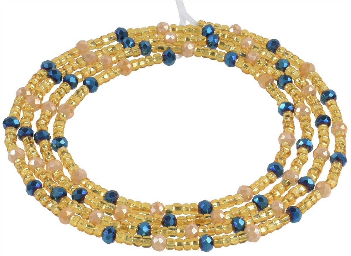 African Waist Beads Ghana Handmade Belly Chain Body Weight Control Jewelry - alternate view