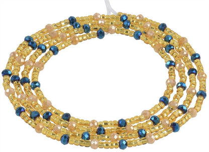 African Waist Beads Ghana Handmade Belly Chain Body Weight Control Jewelry - alternate view