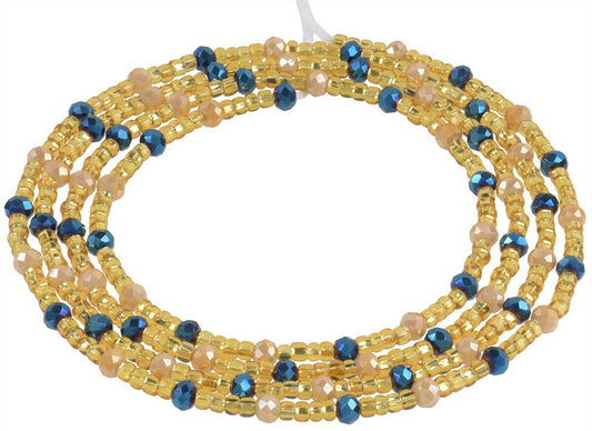 African Waist Beads Ghana Handmade Belly Chain Body Weight Control Jewelry - alternate view