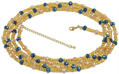 African Waist Beads Ghana Handmade Belly Chain Body Weight Control Jewelry - close-up