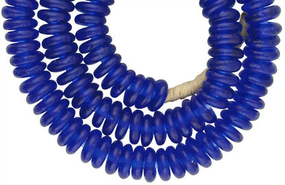Handmade Ghana Glass Beads - Recycled African Trade Beads - close-up