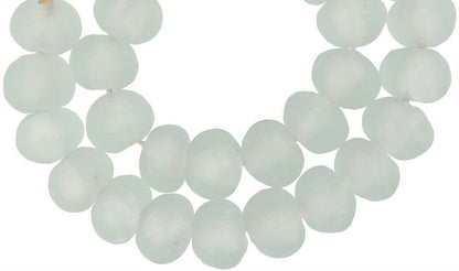 X-Large Translucent Krobo Glass Beads - African Trade Beads - zoomed-in detail