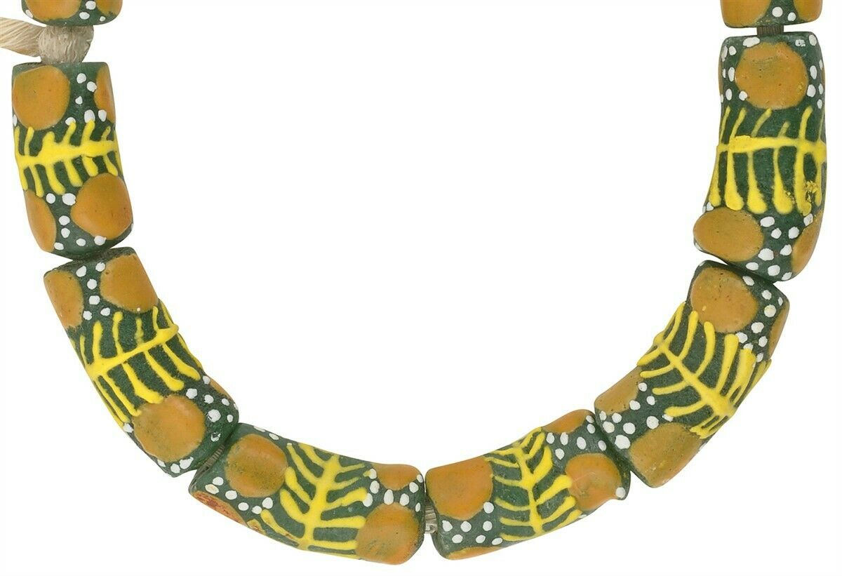 African Recycled Glass Powder Beads Handmade Ghana Bracelet - alternate view