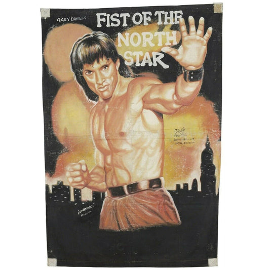 Fist Of The North Star: Authentic Hand-Painted Movie Poster Ghana