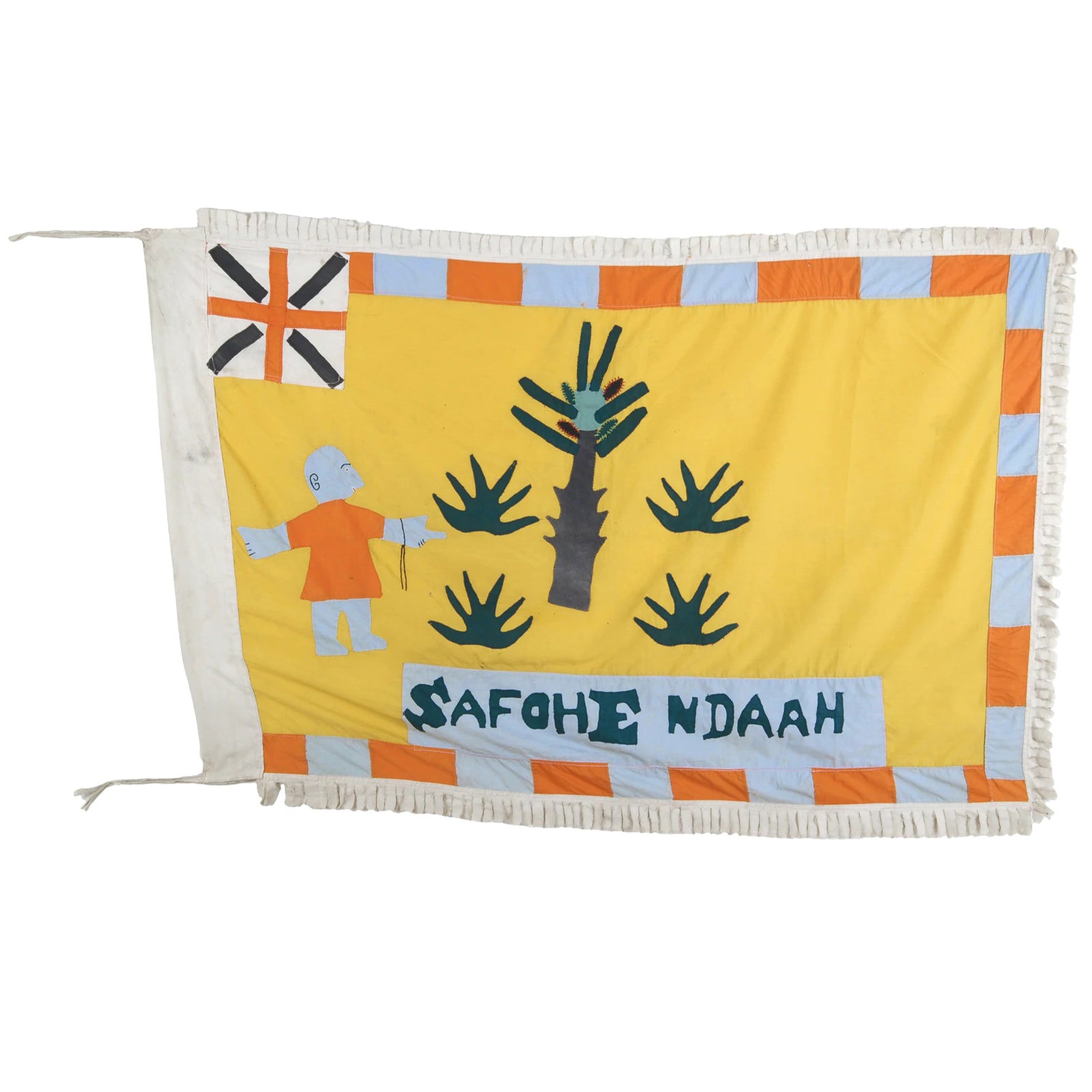 Authentic Asafo Frankaa Fante War Flag – Cape Coast Festival 153×100 cm