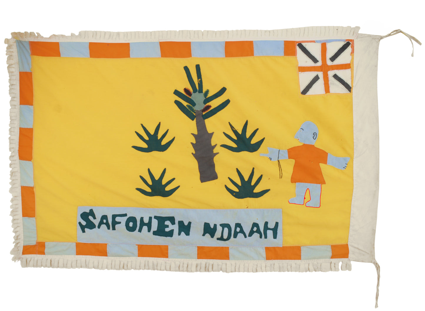 Authentic Asafo Frankaa Fante War Flag – Cape Coast Festival 153×100 cm
