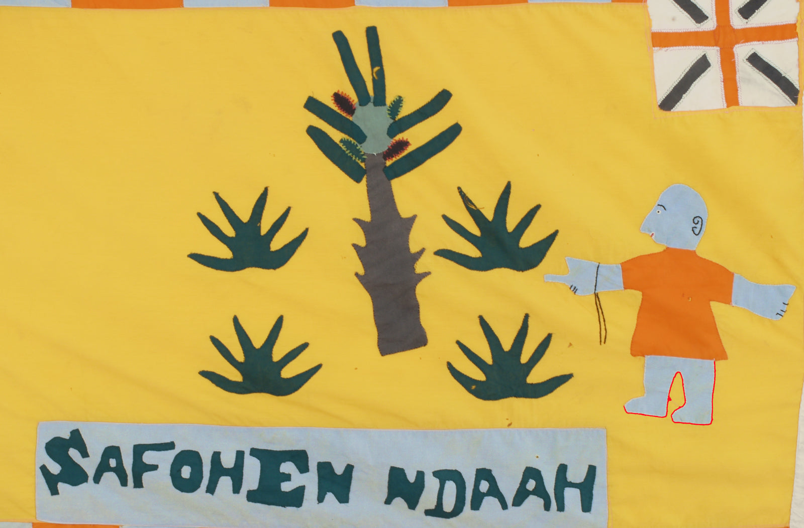 Authentic Asafo Frankaa Fante War Flag – Cape Coast Festival 153×100 cm