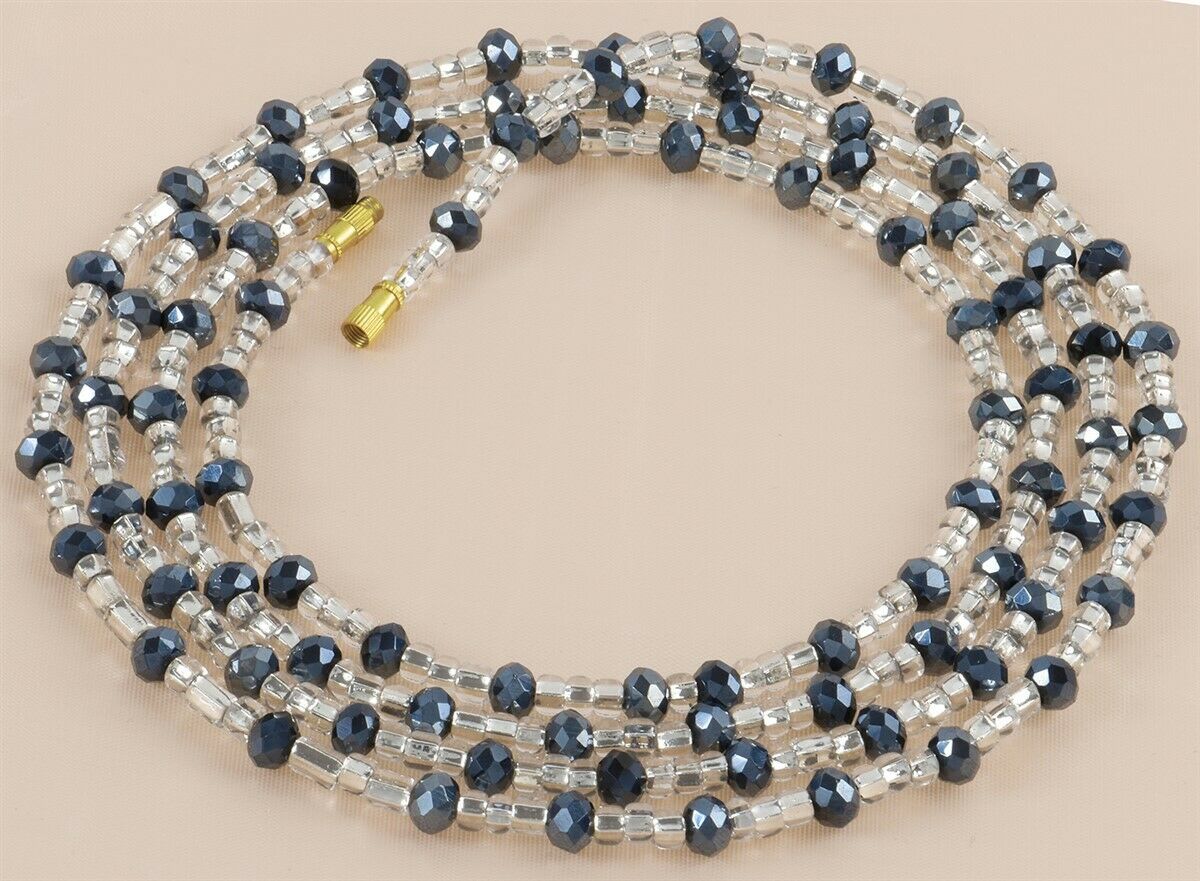 Waist Beads Ghana African Handmade Belly Chain Body Jewelry Weight Control - close-up
