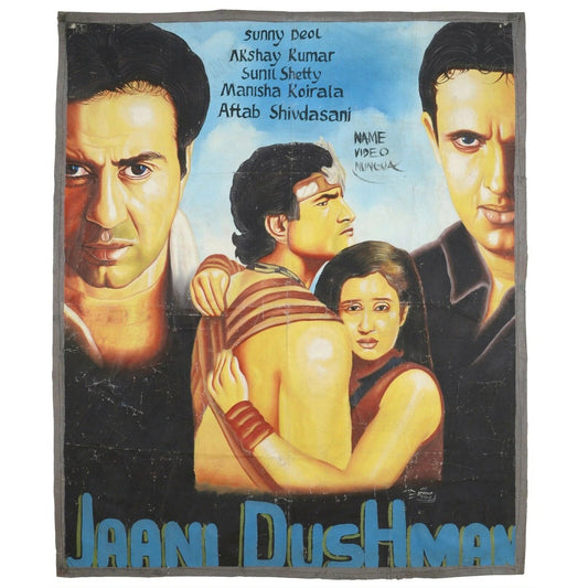 Jaani Dushman - Authentic Action-Themed Ghana Hand Painted Movie Poster