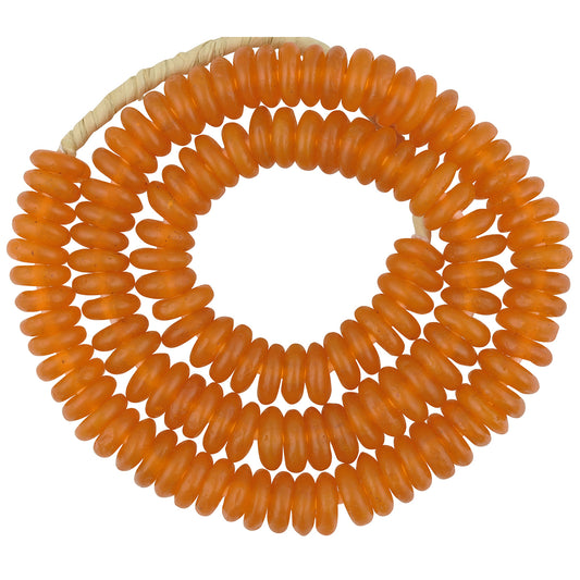 African Trade Beads: Krobo Recycled Glass Beads From Ghana - angled shot