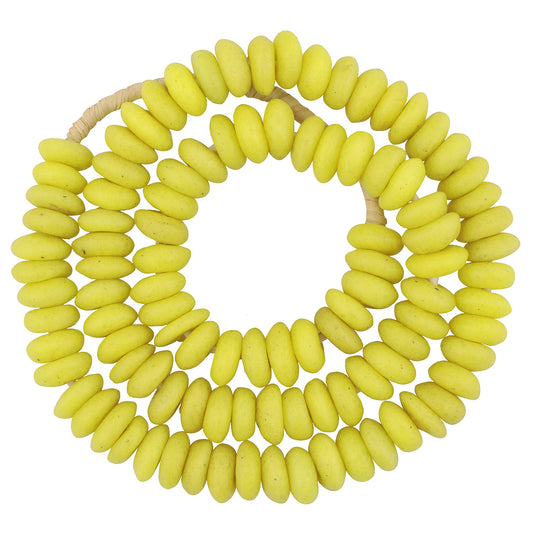 Beads Recycled Glass Powder African Trade Disks Spacers Jewelry